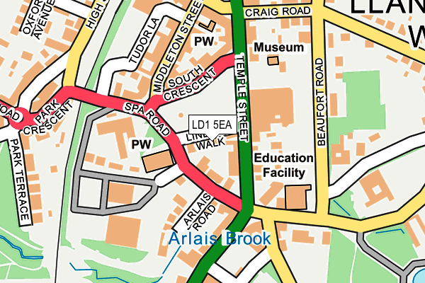 LD1 5EA map - OS OpenMap – Local (Ordnance Survey) LD1 5EA map - OS OpenMap – Local (Ordnance Survey)