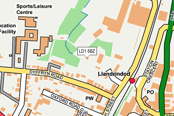 LD1 6BZ map - OS OpenMap – Local (Ordnance Survey) LD1 6BZ map - OS OpenMap – Local (Ordnance Survey)
