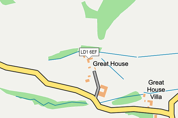 LD1 6EF map - OS OpenMap – Local (Ordnance Survey) LD1 6EF map - OS OpenMap – Local (Ordnance Survey)