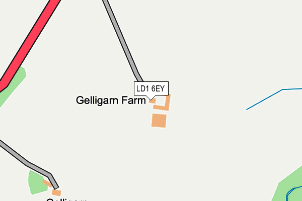 LD1 6EY map - OS OpenMap – Local (Ordnance Survey) LD1 6EY map - OS OpenMap – Local (Ordnance Survey)