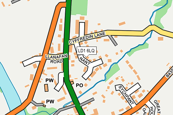 LD1 6LQ map - OS OpenMap – Local (Ordnance Survey) LD1 6LQ map - OS OpenMap – Local (Ordnance Survey)