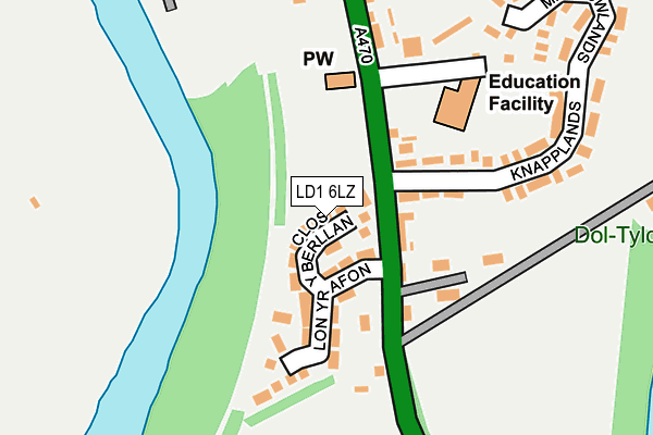 LD1 6LZ map - OS OpenMap – Local (Ordnance Survey) LD1 6LZ map - OS OpenMap – Local (Ordnance Survey)