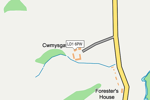 LD1 6PW map - OS OpenMap – Local (Ordnance Survey) LD1 6PW map - OS OpenMap – Local (Ordnance Survey)