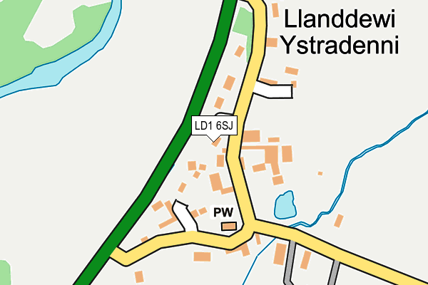 LD1 6SJ map - OS OpenMap – Local (Ordnance Survey) LD1 6SJ map - OS OpenMap – Local (Ordnance Survey)
