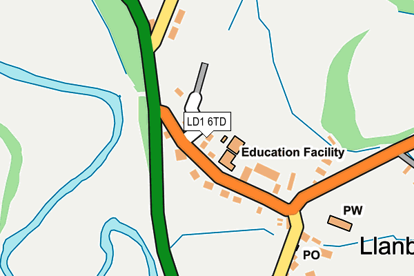 LD1 6TD map - OS OpenMap – Local (Ordnance Survey) LD1 6TD map - OS OpenMap – Local (Ordnance Survey)