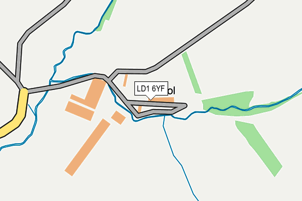 LD1 6YF map - OS OpenMap – Local (Ordnance Survey) LD1 6YF map - OS OpenMap – Local (Ordnance Survey)