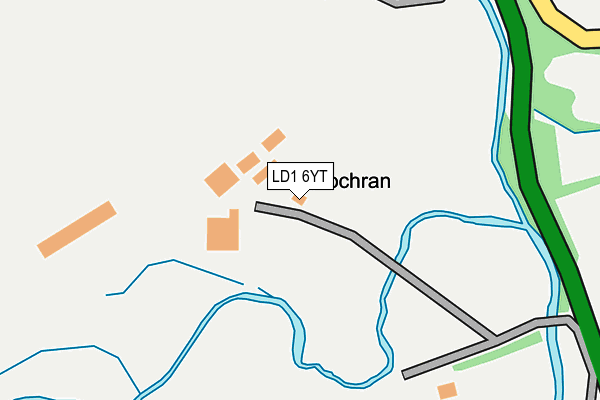 LD1 6YT map - OS OpenMap – Local (Ordnance Survey) LD1 6YT map - OS OpenMap – Local (Ordnance Survey)