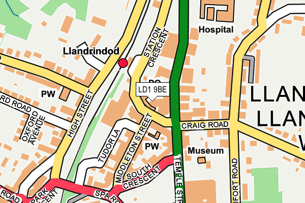 LD1 9BE map - OS OpenMap – Local (Ordnance Survey) LD1 9BE map - OS OpenMap – Local (Ordnance Survey)