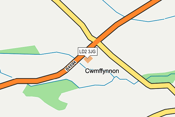 LD2 3JG map - OS OpenMap – Local (Ordnance Survey) LD2 3JG map - OS OpenMap – Local (Ordnance Survey)