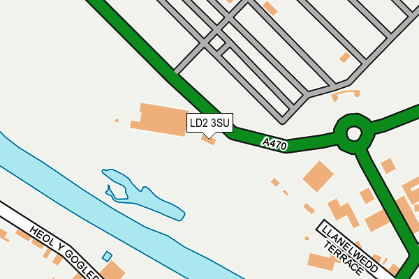 LD2 3SU map - OS OpenMap – Local (Ordnance Survey)