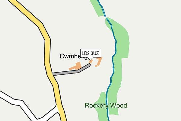 LD2 3UZ map - OS OpenMap – Local (Ordnance Survey) LD2 3UZ map - OS OpenMap – Local (Ordnance Survey)