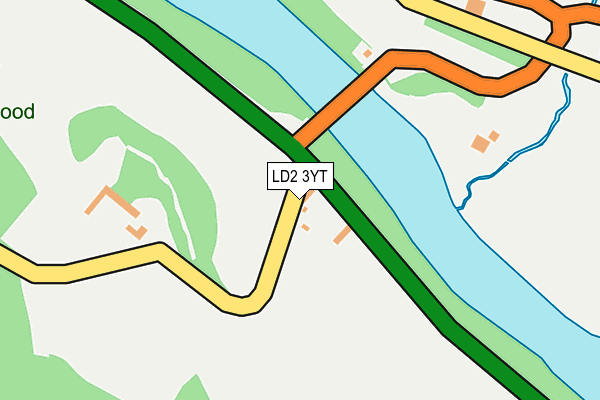 LD2 3YT map - OS OpenMap – Local (Ordnance Survey) LD2 3YT map - OS OpenMap – Local (Ordnance Survey)