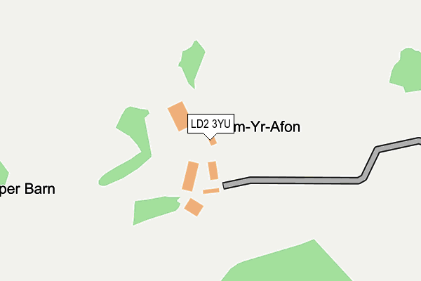 LD2 3YU map - OS OpenMap – Local (Ordnance Survey) LD2 3YU map - OS OpenMap – Local (Ordnance Survey)