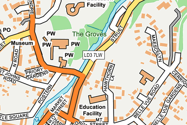 LD3 7LW map - OS OpenMap – Local (Ordnance Survey) LD3 7LW map - OS OpenMap – Local (Ordnance Survey)
