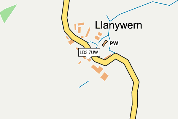 LD3 7UW map - OS OpenMap – Local (Ordnance Survey) LD3 7UW map - OS OpenMap – Local (Ordnance Survey)