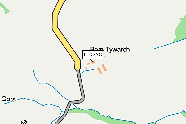 LD3 8YG map - OS OpenMap – Local (Ordnance Survey) LD3 8YG map - OS OpenMap – Local (Ordnance Survey)