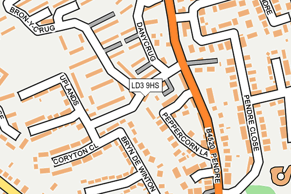LD3 9HS map - OS OpenMap – Local (Ordnance Survey) LD3 9HS map - OS OpenMap – Local (Ordnance Survey)