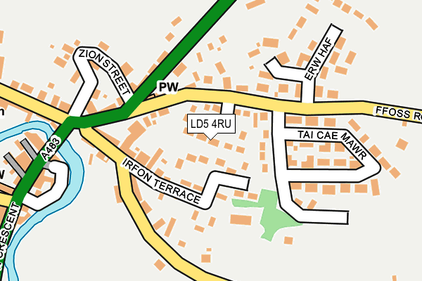 LD5 4RU map - OS OpenMap – Local (Ordnance Survey) LD5 4RU map - OS OpenMap – Local (Ordnance Survey)