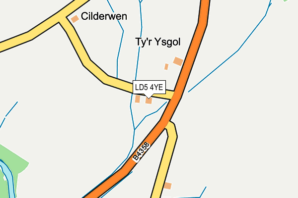 LD5 4YE map - OS OpenMap – Local (Ordnance Survey) LD5 4YE map - OS OpenMap – Local (Ordnance Survey)