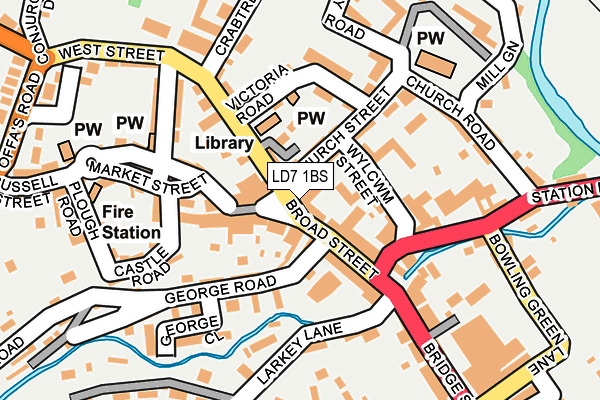 LD7 1BS map - OS OpenMap – Local (Ordnance Survey) LD7 1BS map - OS OpenMap – Local (Ordnance Survey)