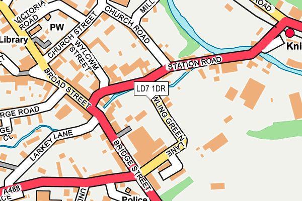 LD7 1DR map - OS OpenMap – Local (Ordnance Survey) LD7 1DR map - OS OpenMap – Local (Ordnance Survey)