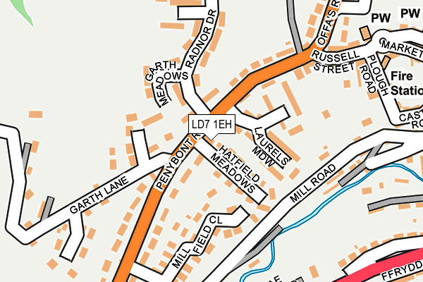 LD7 1EH map - OS OpenMap – Local (Ordnance Survey) LD7 1EH map - OS OpenMap – Local (Ordnance Survey)