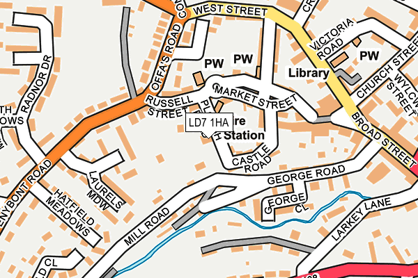 LD7 1HA map - OS OpenMap – Local (Ordnance Survey) LD7 1HA map - OS OpenMap – Local (Ordnance Survey)