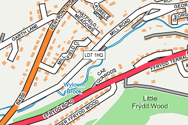 LD7 1HQ map - OS OpenMap – Local (Ordnance Survey) LD7 1HQ map - OS OpenMap – Local (Ordnance Survey)
