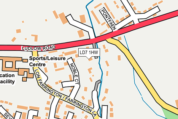 LD7 1HW map - OS OpenMap – Local (Ordnance Survey) LD7 1HW map - OS OpenMap – Local (Ordnance Survey)