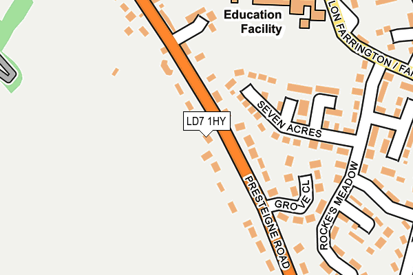 LD7 1HY map - OS OpenMap – Local (Ordnance Survey) LD7 1HY map - OS OpenMap – Local (Ordnance Survey)