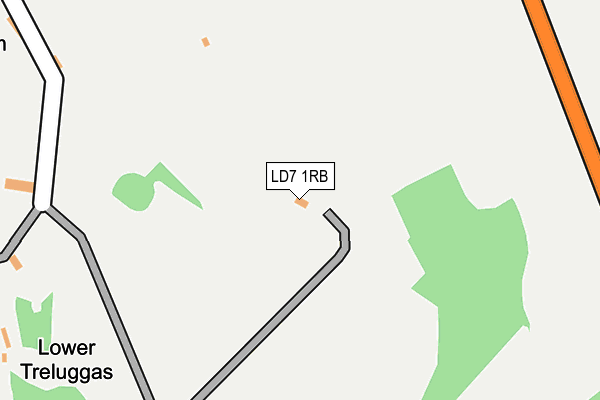 LD7 1RB map - OS OpenMap – Local (Ordnance Survey) LD7 1RB map - OS OpenMap – Local (Ordnance Survey)