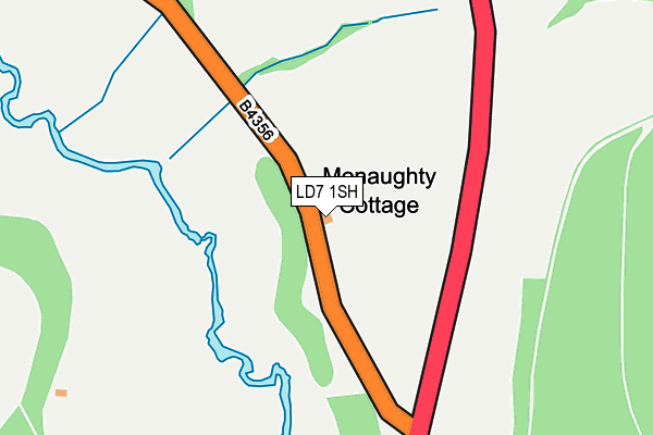 LD7 1SH map - OS OpenMap – Local (Ordnance Survey) LD7 1SH map - OS OpenMap – Local (Ordnance Survey)