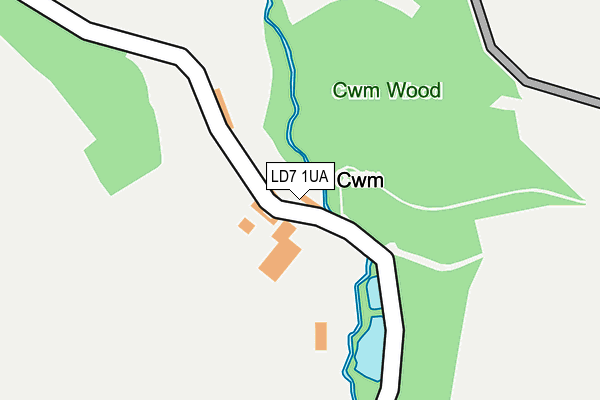 LD7 1UA map - OS OpenMap – Local (Ordnance Survey) LD7 1UA map - OS OpenMap – Local (Ordnance Survey)
