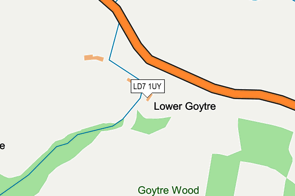 LD7 1UY map - OS OpenMap – Local (Ordnance Survey) LD7 1UY map - OS OpenMap – Local (Ordnance Survey)