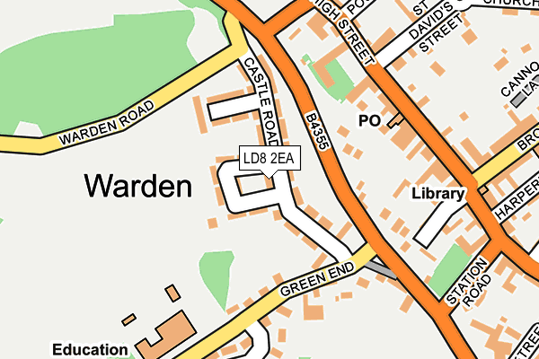 LD8 2EA map - OS OpenMap – Local (Ordnance Survey) LD8 2EA map - OS OpenMap – Local (Ordnance Survey)