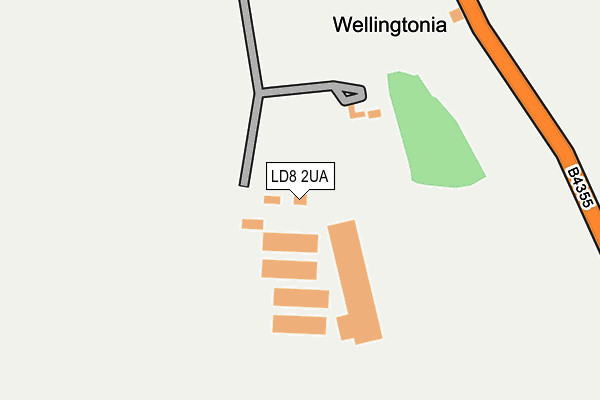 LD8 2UA map - OS OpenMap – Local (Ordnance Survey) LD8 2UA map - OS OpenMap – Local (Ordnance Survey)