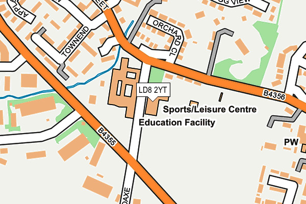 LD8 2YT map - OS OpenMap – Local (Ordnance Survey) LD8 2YT map - OS OpenMap – Local (Ordnance Survey)