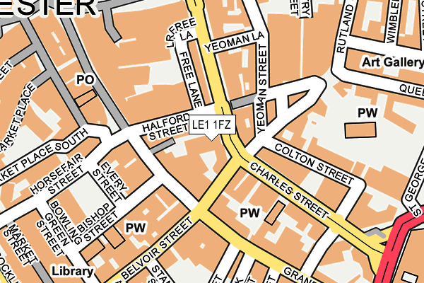 LE1 1FZ map - OS OpenMap – Local (Ordnance Survey) LE1 1FZ map - OS OpenMap – Local (Ordnance Survey)