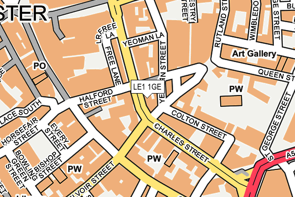 LE1 1GE map - OS OpenMap – Local (Ordnance Survey) LE1 1GE map - OS OpenMap – Local (Ordnance Survey)