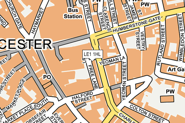 LE1 1HL map - OS OpenMap – Local (Ordnance Survey) LE1 1HL map - OS OpenMap – Local (Ordnance Survey)