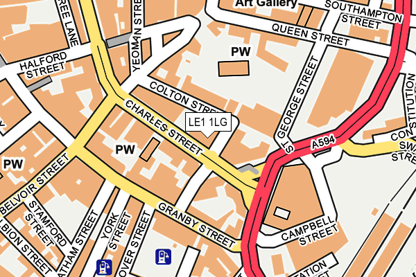 LE1 1LG map - OS OpenMap – Local (Ordnance Survey) LE1 1LG map - OS OpenMap – Local (Ordnance Survey)