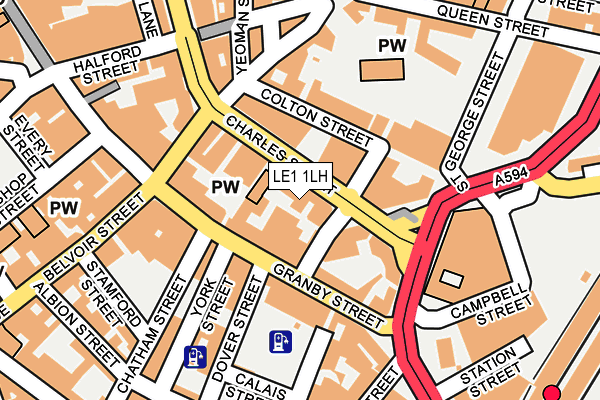 LE1 1LH map - OS OpenMap – Local (Ordnance Survey) LE1 1LH map - OS OpenMap – Local (Ordnance Survey)