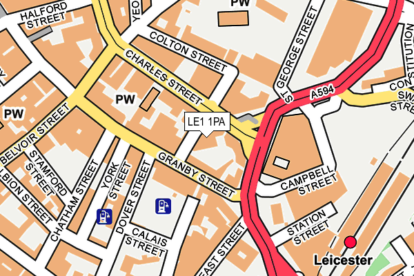 LE1 1PA map - OS OpenMap – Local (Ordnance Survey) LE1 1PA map - OS OpenMap – Local (Ordnance Survey)
