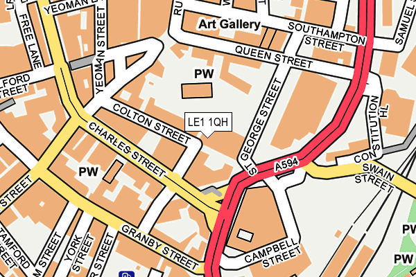 LE1 1QH map - OS OpenMap – Local (Ordnance Survey)