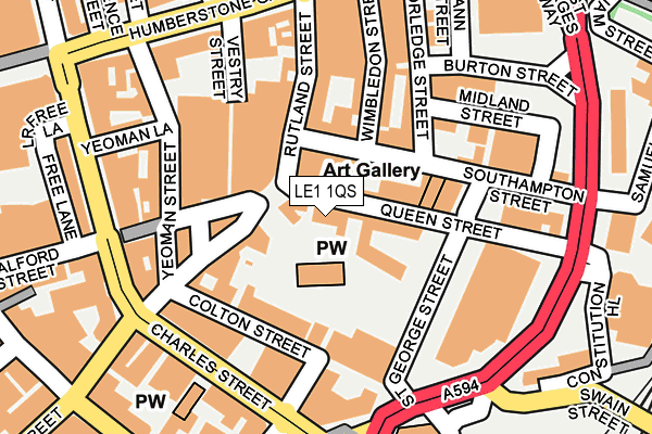 LE1 1QS map - OS OpenMap – Local (Ordnance Survey) LE1 1QS map - OS OpenMap – Local (Ordnance Survey)