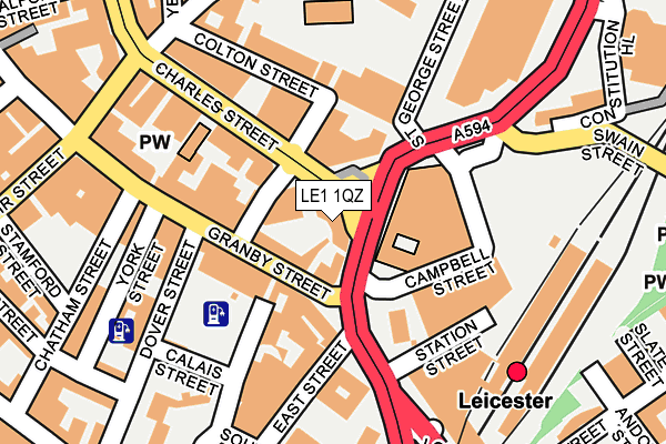 LE1 1QZ map - OS OpenMap – Local (Ordnance Survey) LE1 1QZ map - OS OpenMap – Local (Ordnance Survey)