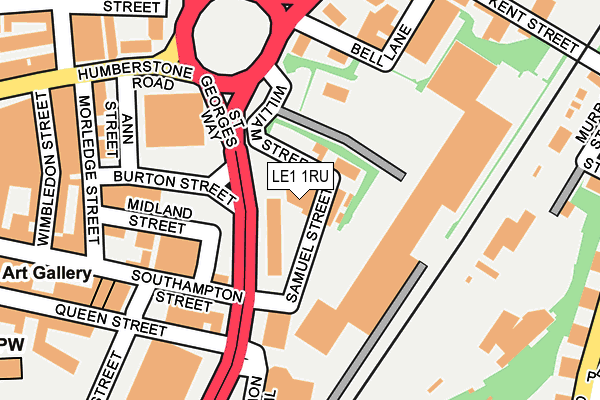 LE1 1RU map - OS OpenMap – Local (Ordnance Survey) LE1 1RU map - OS OpenMap – Local (Ordnance Survey)