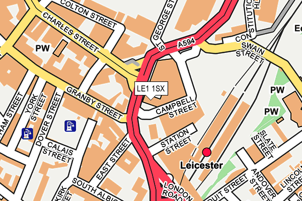LE1 1SX map - OS OpenMap – Local (Ordnance Survey) LE1 1SX map - OS OpenMap – Local (Ordnance Survey)
