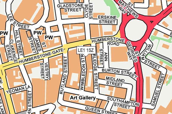 LE1 1SZ map - OS OpenMap – Local (Ordnance Survey) LE1 1SZ map - OS OpenMap – Local (Ordnance Survey)