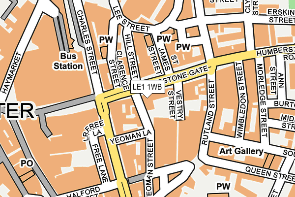 LE1 1WB map - OS OpenMap – Local (Ordnance Survey) LE1 1WB map - OS OpenMap – Local (Ordnance Survey)